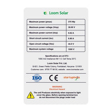Load image into Gallery viewer, Loom Solar Panel 375 watt - 24 volt Mono PERC